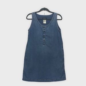 Eddie Bauer A-line Denim Sleeveless Mini Dress Size Women’s Petite XS